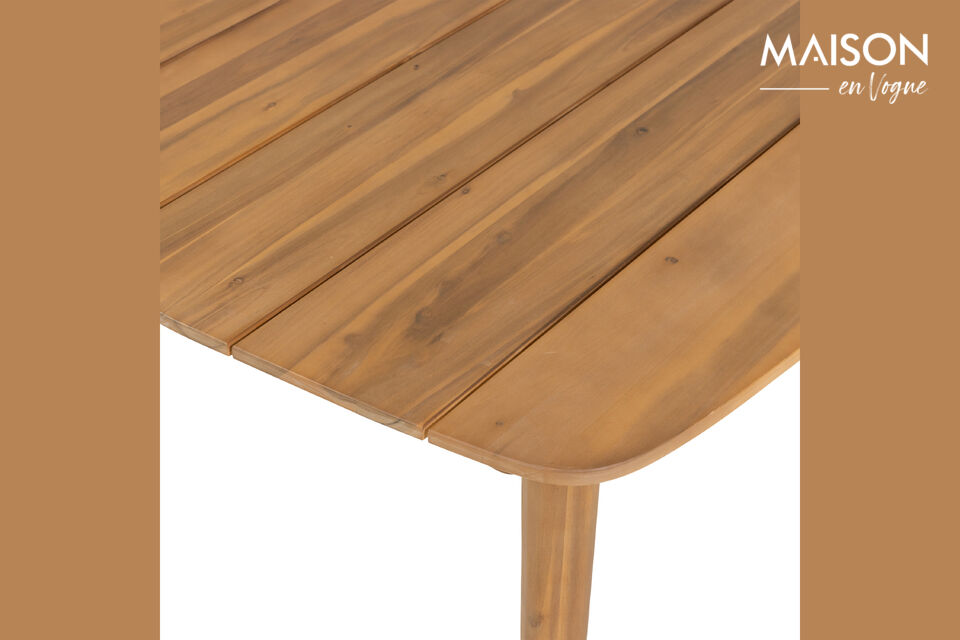 Design intramontabile e minimalista Angoli arrotondati Grana e venature del legno a vista  Il