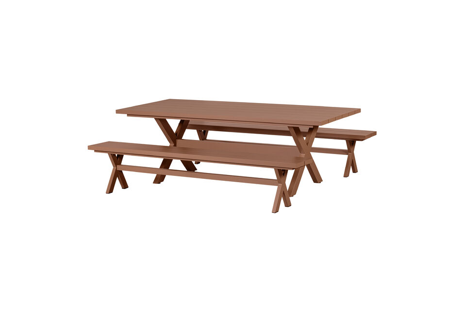 La panca da picnic e il tavolo da picnic Delta sono disponibili separatamente e sono rifiniti con