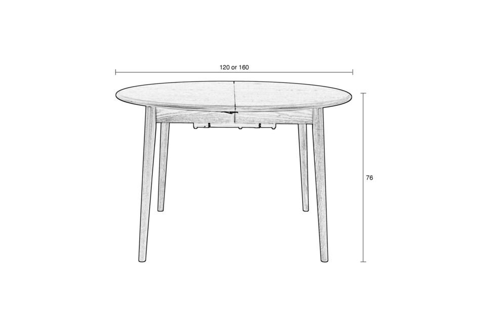 Tavolo da pranzo in legno beige Twist - 10