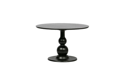 Tavolo da pranzo Ø120 cm legno di mango nero Blanco