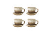Miniatura Taza con plato set de 4 de gres natural Brenta 1