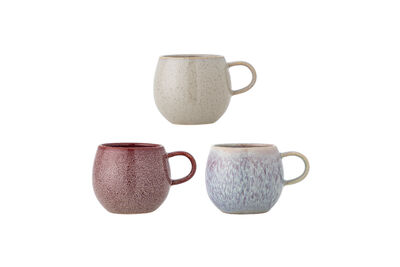 Taza de gres rosa (set de 3) Addison