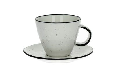 Taza de porcelana blanca Albahaca