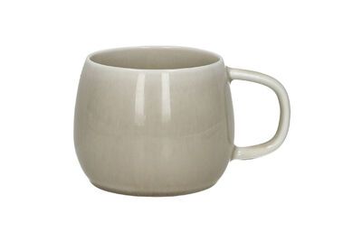 Taza grande de porcelana beige oscuro Biscotti