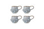Miniatura Taza set de 4 de gres azul Bessie Clipped