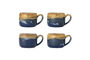Miniatura Taza set de 4 de gres azul Sheen Clipped