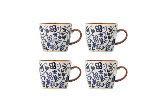 Taza Set de 4 de gres multicolor Figuria Clipped