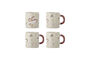 Miniatura Taza set de 4 de gres multicolor Mary Clipped