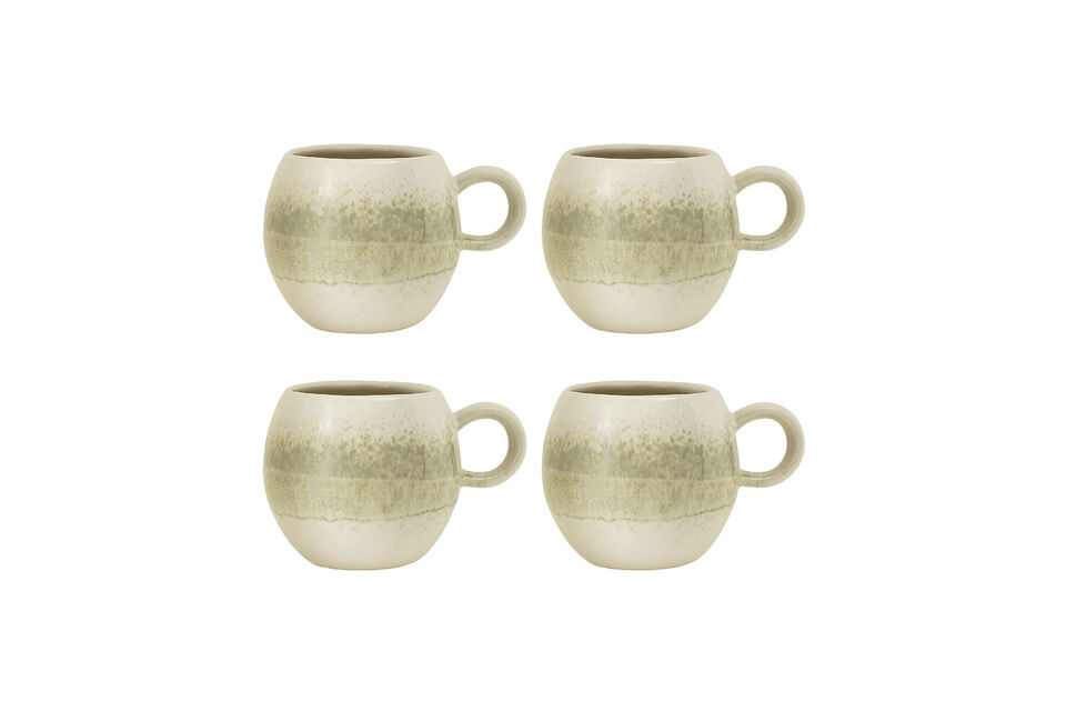 Taza Set de 4 de Gres Verde Paula Bloomingville
