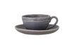 Miniatura Taza y plato de capuccino gris Raben 1