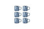 Miniatura Tazas set de 6 de gres azul Ninka Clipped