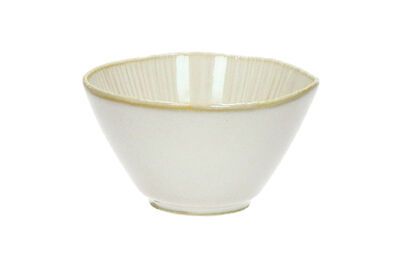 Tazón de porcelana blanca Mysa