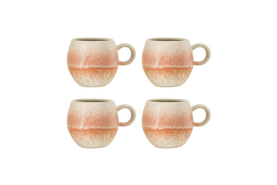 Tazze set da 4 in gres arancione Paula Foto ritagliata