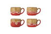 Miniatura Tazze set di 4 in gres rosso Sheen 1