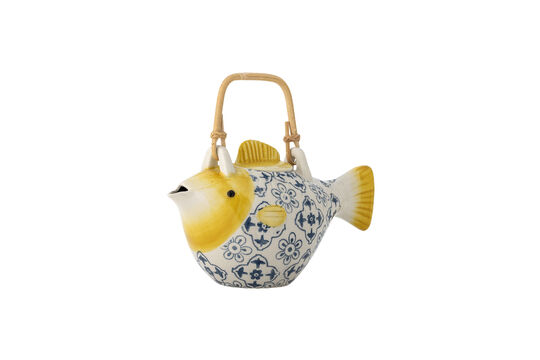 Teapot with tea strainer in multi-colored stoneware Wrenna Clipped