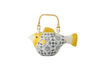 Miniature Teapot with tea strainer in multi-colored stoneware Wrenna 4