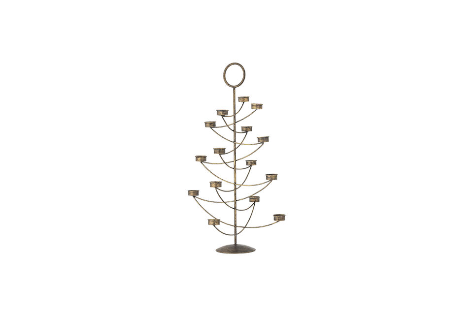 Teelichthalter D40,5xH70 cm aus Eisen in Gold Alani Bloomingville