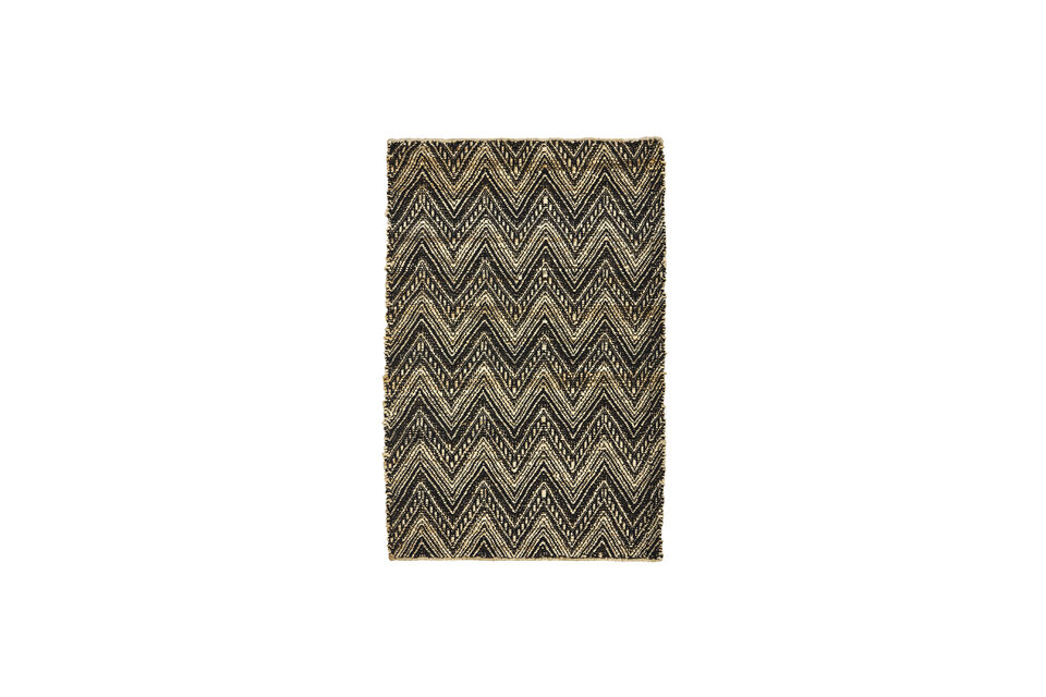 Teppich 130x83 cm Baumwolle und Jute Schwarz und Natur HDMonta House Doctor