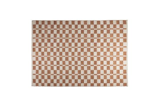 Schauen Sie die Produktbeschreibung an teppich 160x230 cm aus recyceltem Kunststoff beige Checker Teppich 160x230 cm aus recyceltem Kunststoff beige Checker