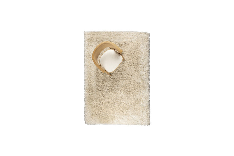 Teppich 160x230 cm aus Wolle beige Curly - 13