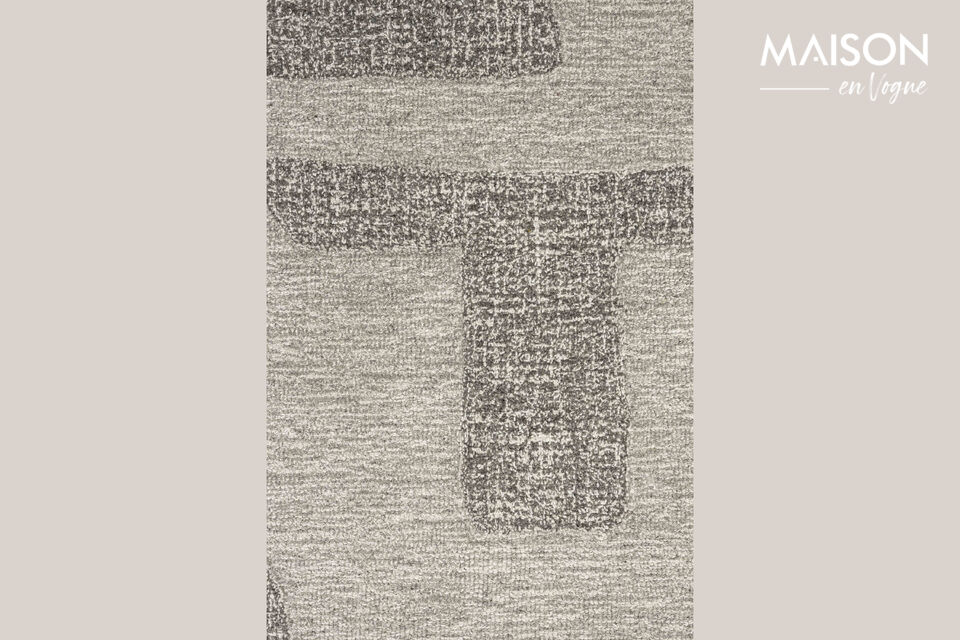 Teppich 160x240 cm aus Wolle grau Frantic - 13