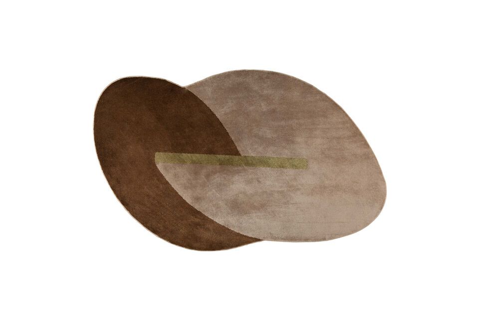 Teppich 160x257 cm aus braunem Polyester Phila Zuiver