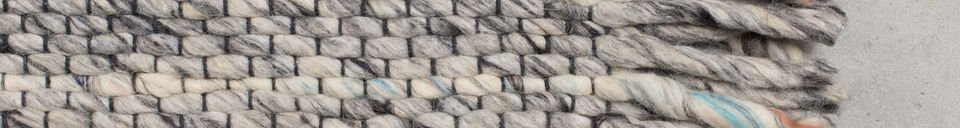 Materialbeschreibung Teppich 170x240 cm aus Wolle in Graublau Frills