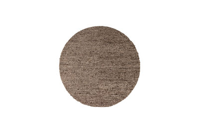 Teppich rund Ø200 cm Wolle Braun Melange Efia