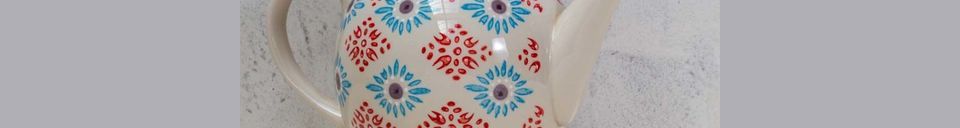 Mise en avant matière Théière en céramique Bohemian