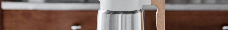 Benadrukte materialen Thermoskan 1,8 L van Roestvrij Staal Zilver HDCole