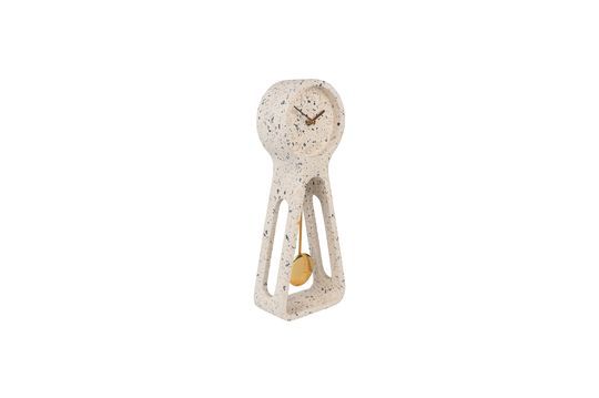 Time terrazzo pendulum clock white