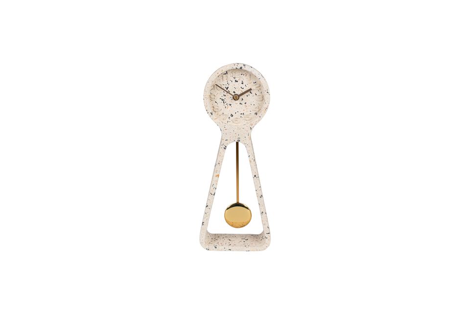 Time terrazzo pendulum clock white - 9
