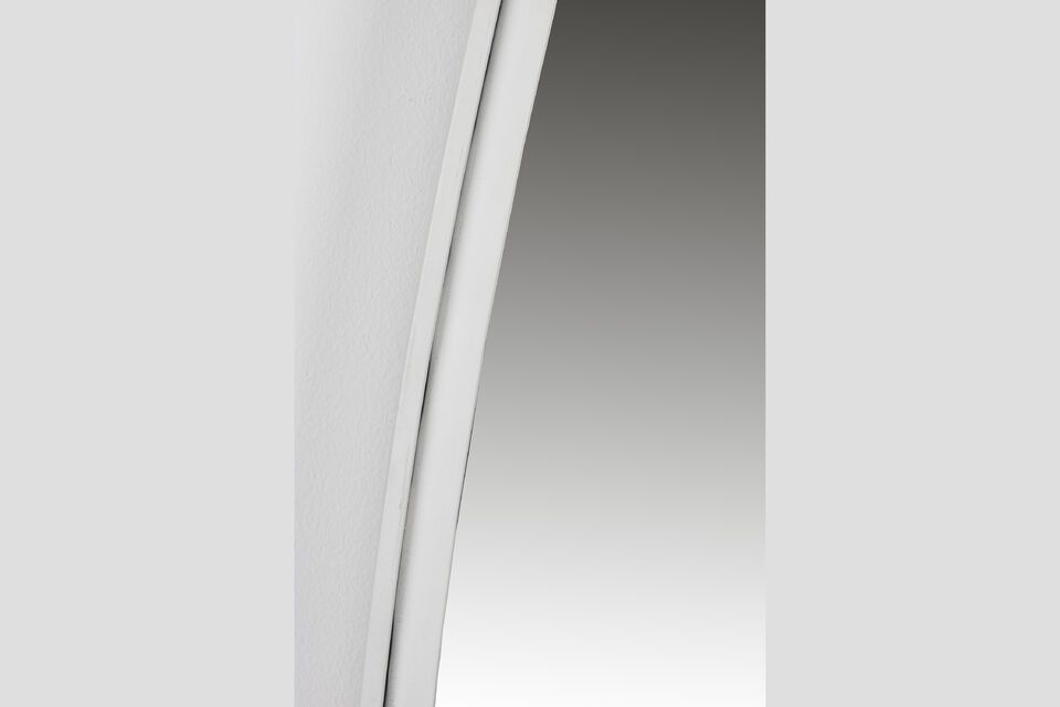 With its white metallic finish