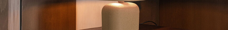 Materialbeschreibung Tischlampe 26x37x37 cm Metall Beige Tilo
