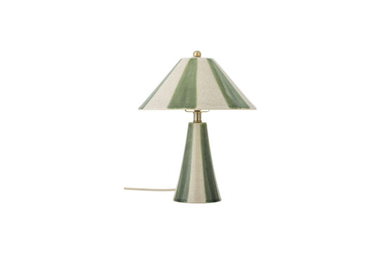 Tischlampe 29x35 cm aus buntem Steingut Olive