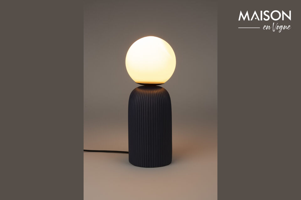 Tischlampe aus blauer Keramik Dash Zuiver
