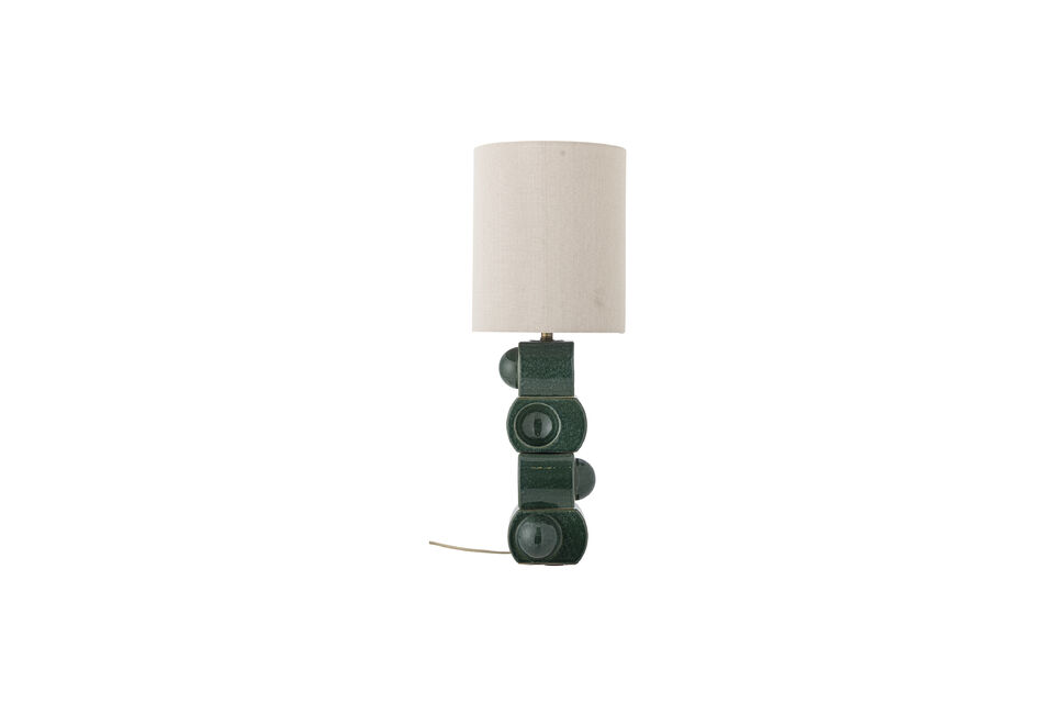 Tischlampe D25xH68 cm aus grünem Steingut Brady - 5