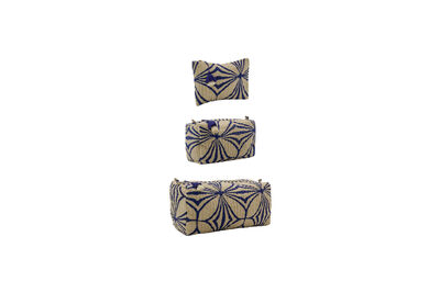 Toilettas (Set van 3) Katoen Blauw HDCare