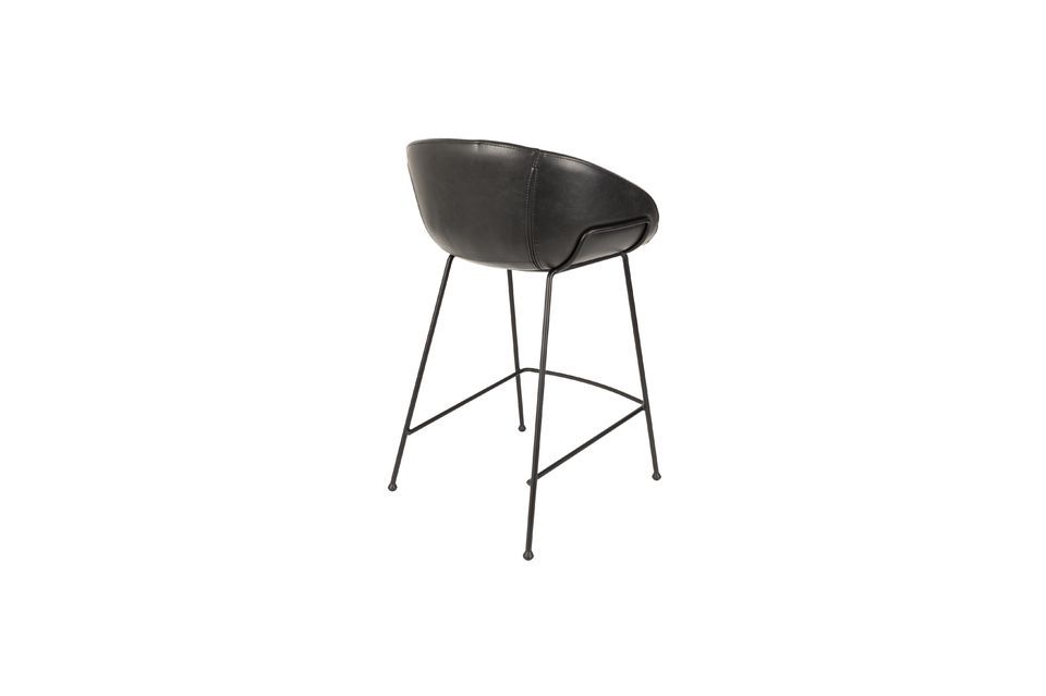 Toonbankkruk 65 cm in zwart PU-leder Feston - 9