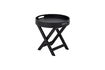 Miniature Tray side table Ø40 cm black rubberwood Freya 3