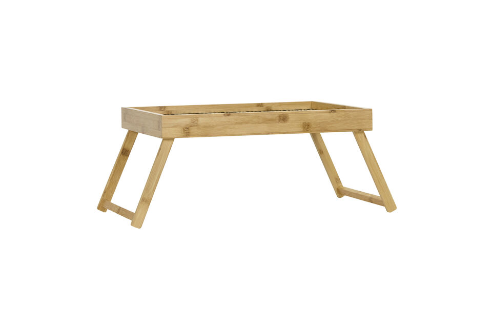 Tray table 50 cm bamboo and palm leaf black and natural HDTray House Doctor