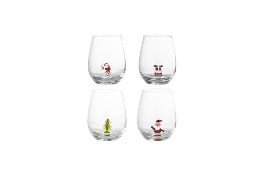 Trinkgläser 4er-Set aus klarem Glas Misa ohne jede Grenze
