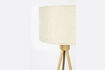 Miniature Tripod floor lamp in white bamboo Fan 12