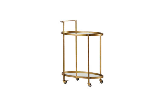 Trolley 86x67x35 cm metal antique brass Push Clipped