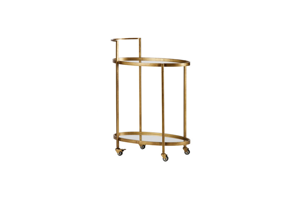 Trolley 86x67x35 cm metal antique brass Push Woood