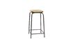 Miniatura Troquet Sgabello in metallo e rattan 1