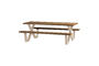Miniatuur Tuin picknicktafel 206x145 Ayous en zand metaal TABLO Productfoto