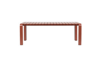 Tuinbank 129,5x45 cm van rood aluminium Vondel