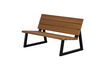 Miniatuur Tuinbank 132 cm ayous hout en metaal naturel Banco 4