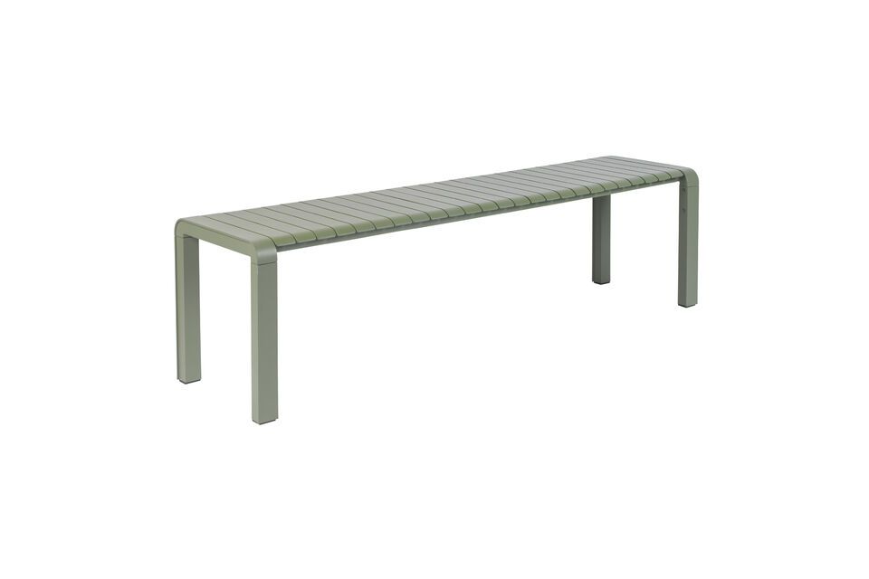 Tuinbank 175 cm van groen aluminium Vondel Zuiver